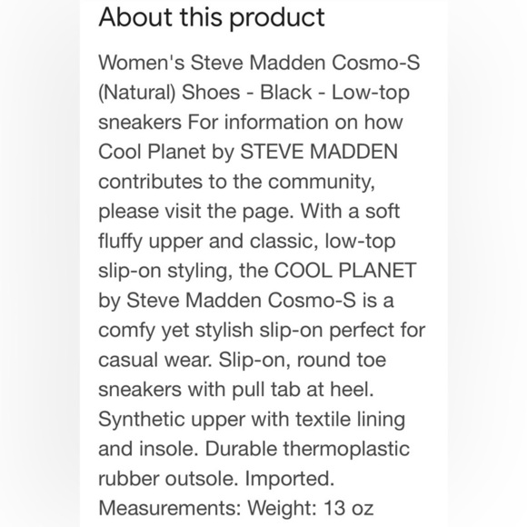 COOL PLANET BY STEVE MADDEN COSMO-S LOW TOP SLIP ON SNEAKER NEW 8M - Picture 9 of 10